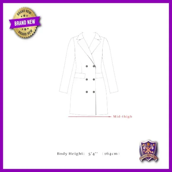 Elegant Overcoat Notched Shawl Collar Single Breasted Winter Long Coat Chic